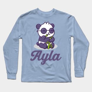 Ayla Panda Logo Long Sleeve T-Shirt